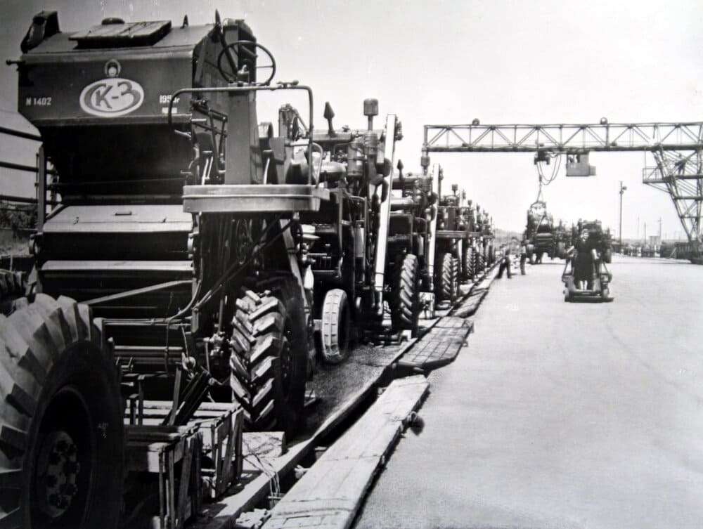 Первые самоходные комбайны СК-3, 1958 г.